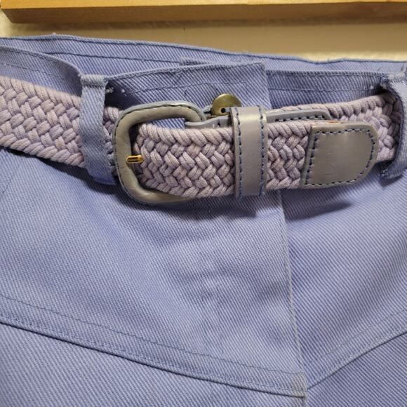 VTG 80s Skirt Purple Mini Denim Skirt with Matching Belt by Together Size 8 #139 - Picture 4 of 10